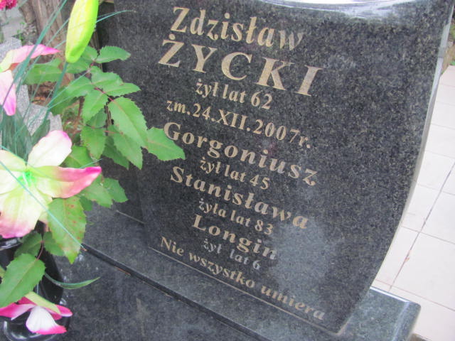Zdzisław Życki Inowłódz - Grobonet - Wyszukiwarka osób pochowanych