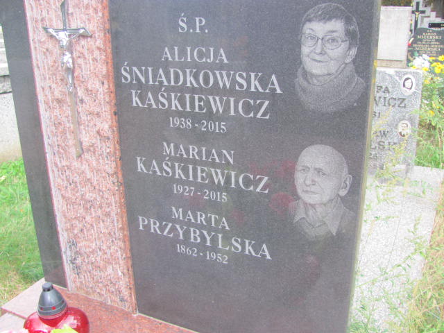 Alicja Śniadkowska Kaśkiewicz 1938 Inowłódz - Grobonet - Wyszukiwarka osób pochowanych