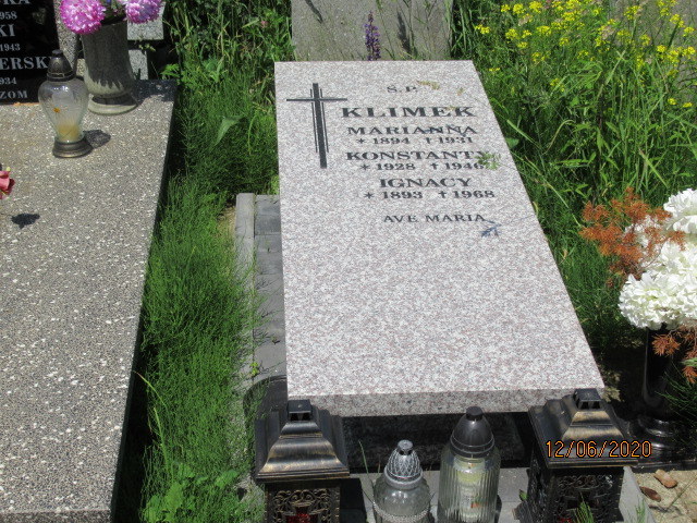 Ignacy Klimek Inowłódz - Grobonet - Wyszukiwarka osób pochowanych