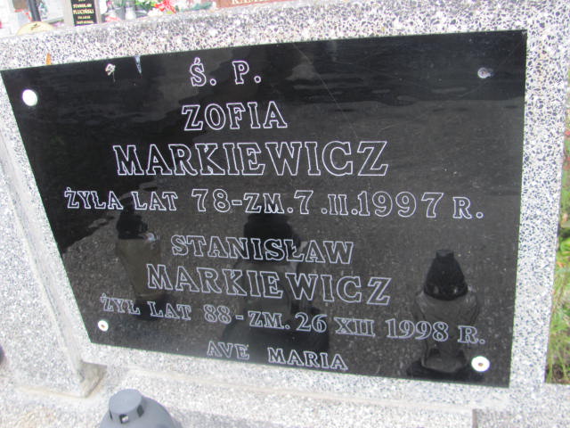 Stanisław Markiewicz Inowłódz - Grobonet - Wyszukiwarka osób pochowanych