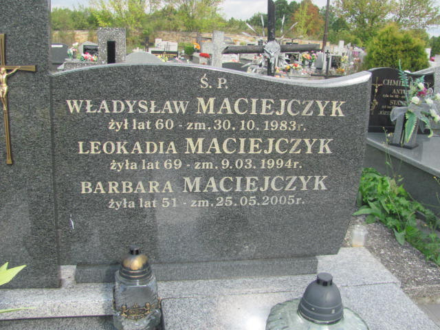 Barbara Maciejczyk  Inowłódz - Grobonet - Wyszukiwarka osób pochowanych
